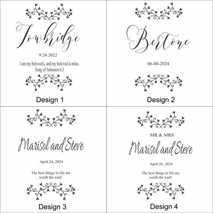 Engraved Wedding Frame, Glass Frame For Wedding Souvenirs