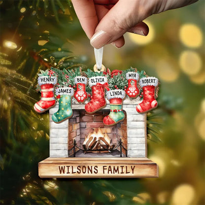Personalized Family Christmas Ornament: Custom Acrylic