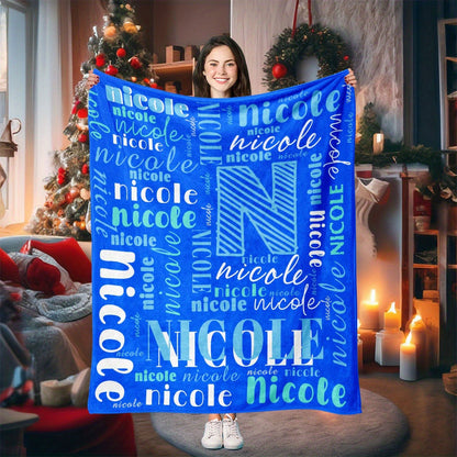 Custom Name Throw Blanket - Personalized Girls and Boys Blanket