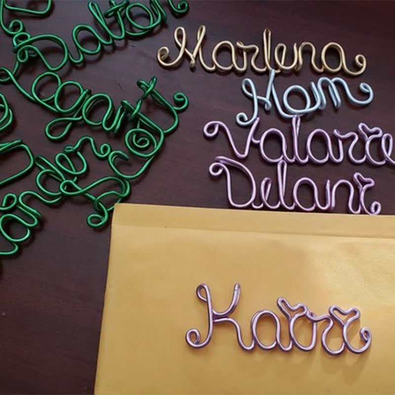 Personalised Wire Name Christmas Decoration, Custom Name Decoration