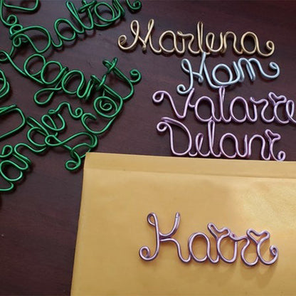Personalised Wire Name Christmas Decoration, Custom Name Decoration