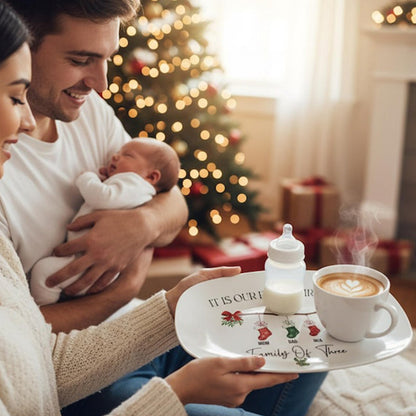 Personalized First Christmas Family Plate