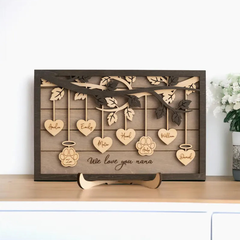 Personalized Tree Family Name, Gift For Mom,
