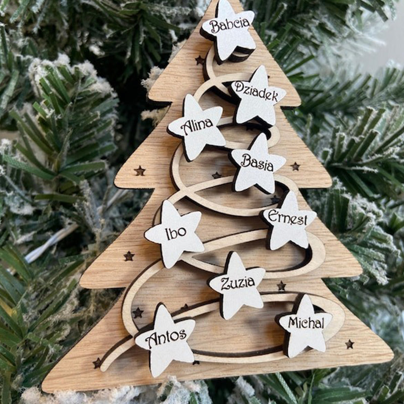 Personalised Family Name Christmas Tree Ornament