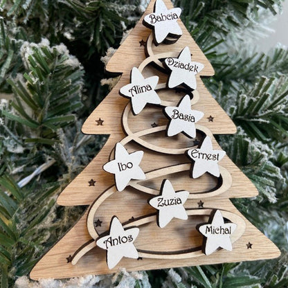 Personalised Family Name Christmas Tree Ornament