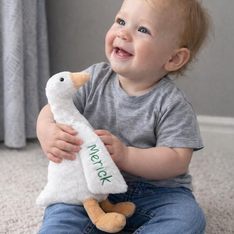 Personalized Embroidered Plush Goose