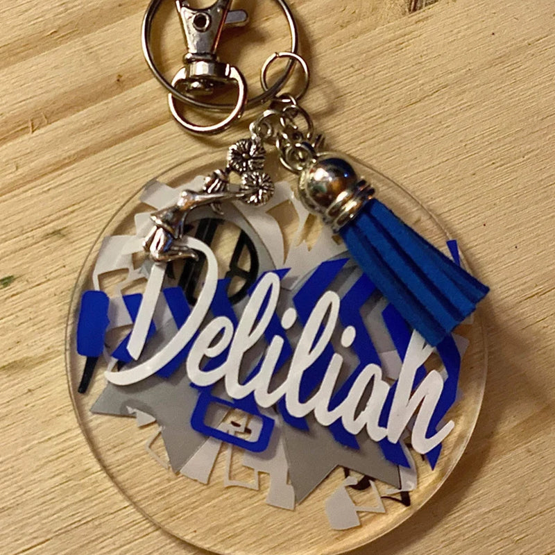 Personalized Cheer Keychain/Zipper Pull