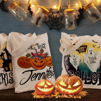 Personalized Halloween Tote Bag,  Halloween Bags for Kids