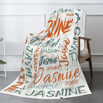 Personalized Custom Name Blanket - Contemporary Design