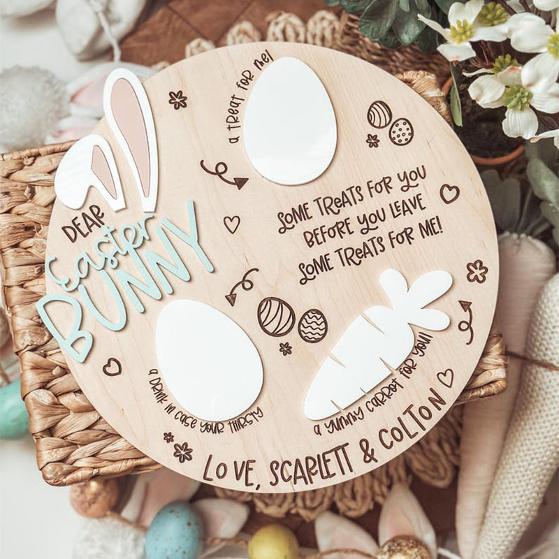 Easter Bunny Tray, Snack, Personalized Tray, Easter for Kids, Easter Treat