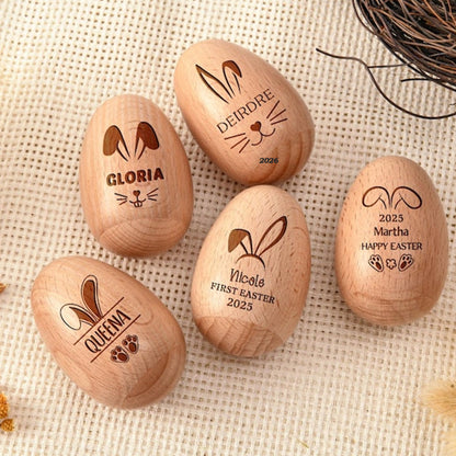 Personalized wooden musical egg, Musical Wooden Easter Egg Shakers