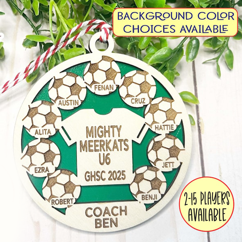 Soccer Team Personalized Ornament, Soccer Player Gift