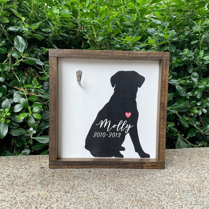 Personalized Pet Memorial Plaque with Collar Hook