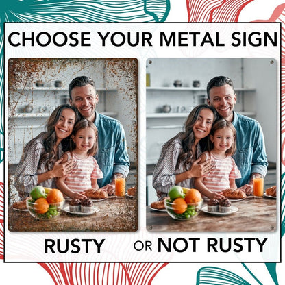 Custom Photo Metal Sign Personalized Family Picture