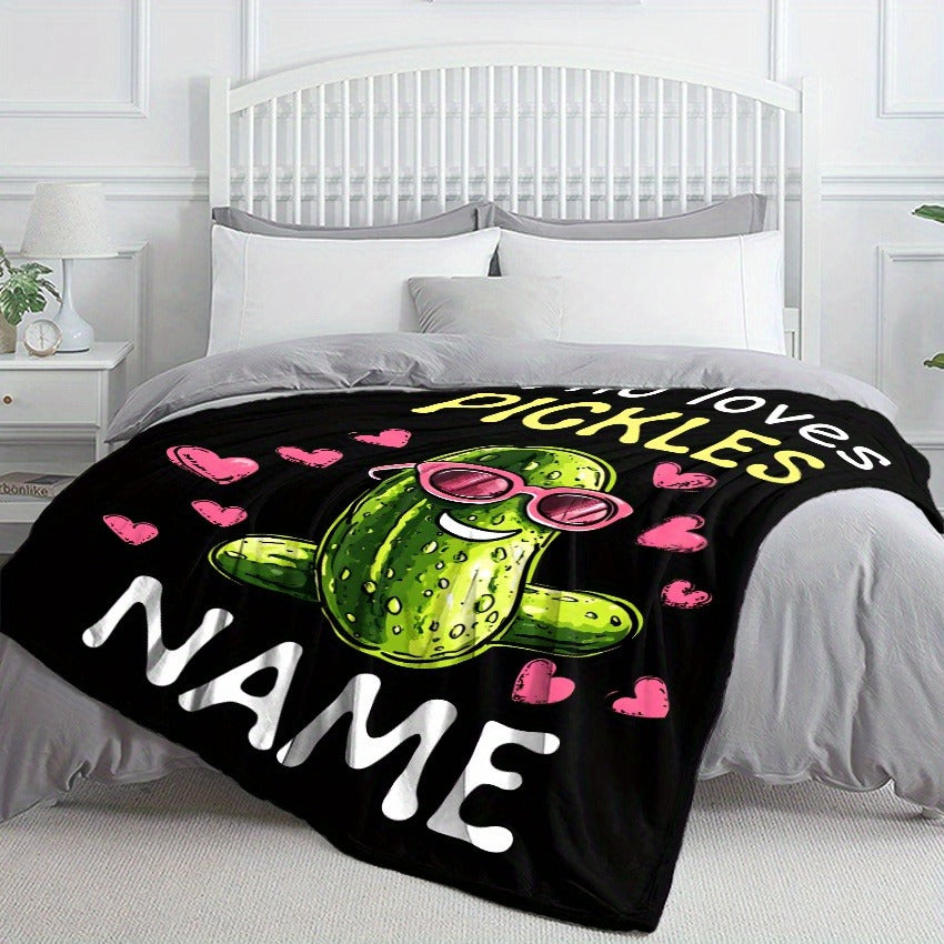 Custom Name Pickle Lover's Blanket