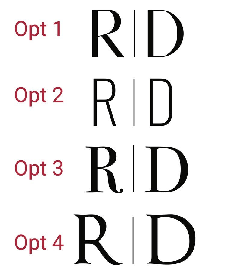 CLEAR DRINK toppers Custom initials minimal simple, initials