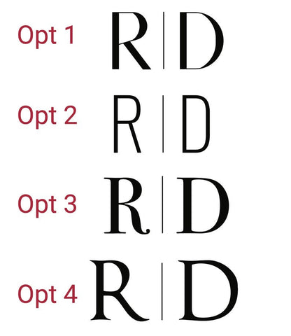 CLEAR DRINK toppers Custom initials minimal simple, initials