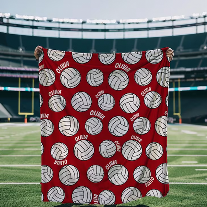 Personalized Volleyball Blanket: Custom Team blanket