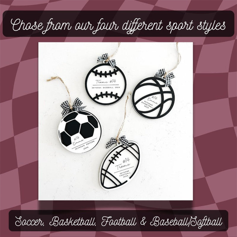 Custom Sports Ball Ornaments | Personalized Ornaments