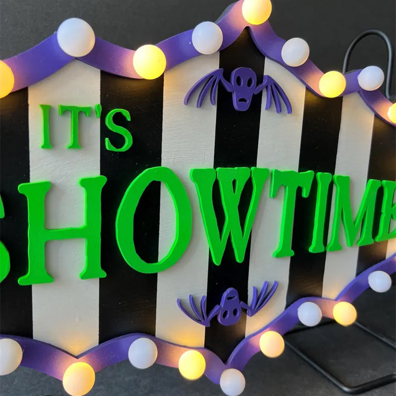 Halloween Door Hanger: 'It's Showtime' Decor