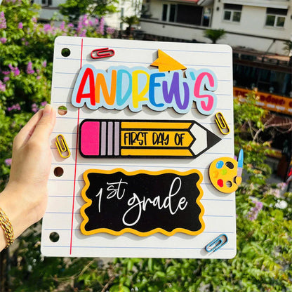 Personalized First Day of School Sign, 1st Day of Preschool