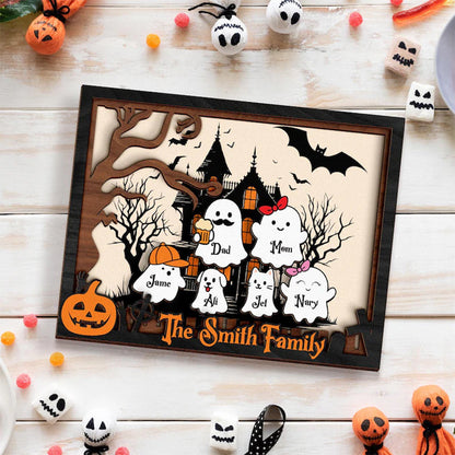 Halloween Ghost Family Personalized, Our Boo Crew, Halloween Family Sign