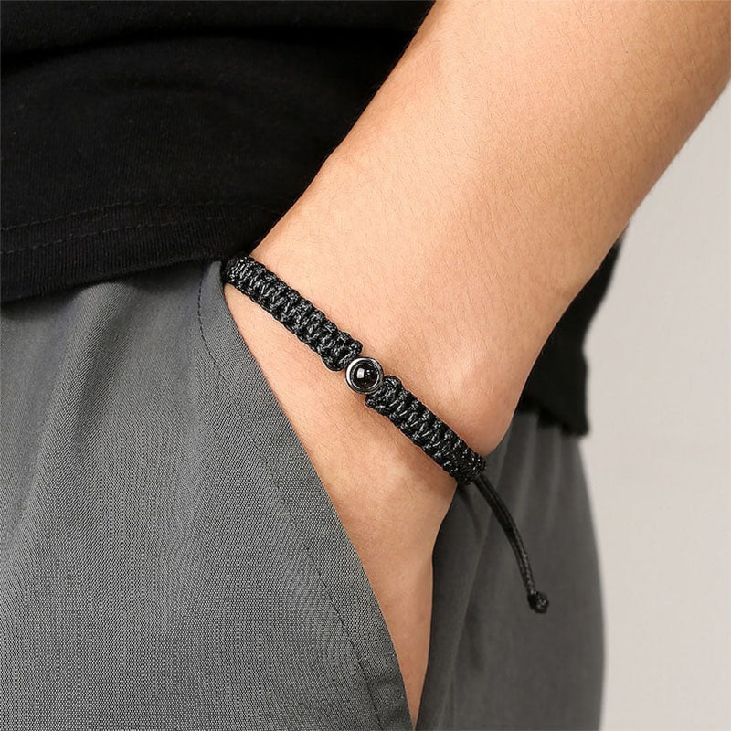 Custom Photo Projection Bracelet, Personalized Inside Picture Bracelet