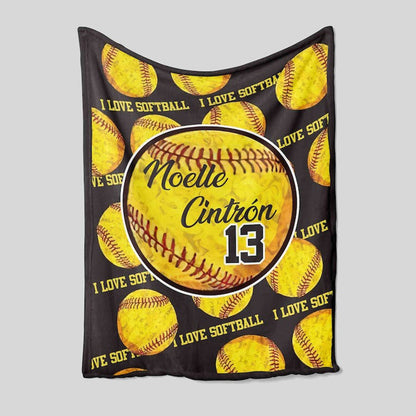 Personalized Name Blanket, Softball Blanket, Baseball Blanket, Family Blanket, Gift Blanket
