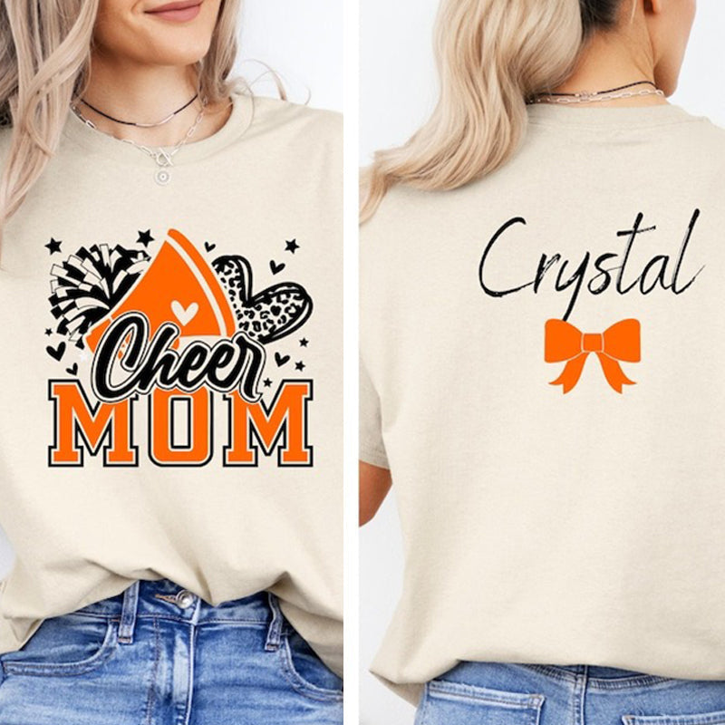 Personalized Color Cheer Mom Tee
