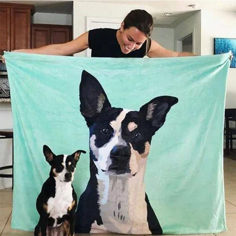 Pet Memorial Gifts Custom Printed Blanket-Photo Blanket Dog Blanket