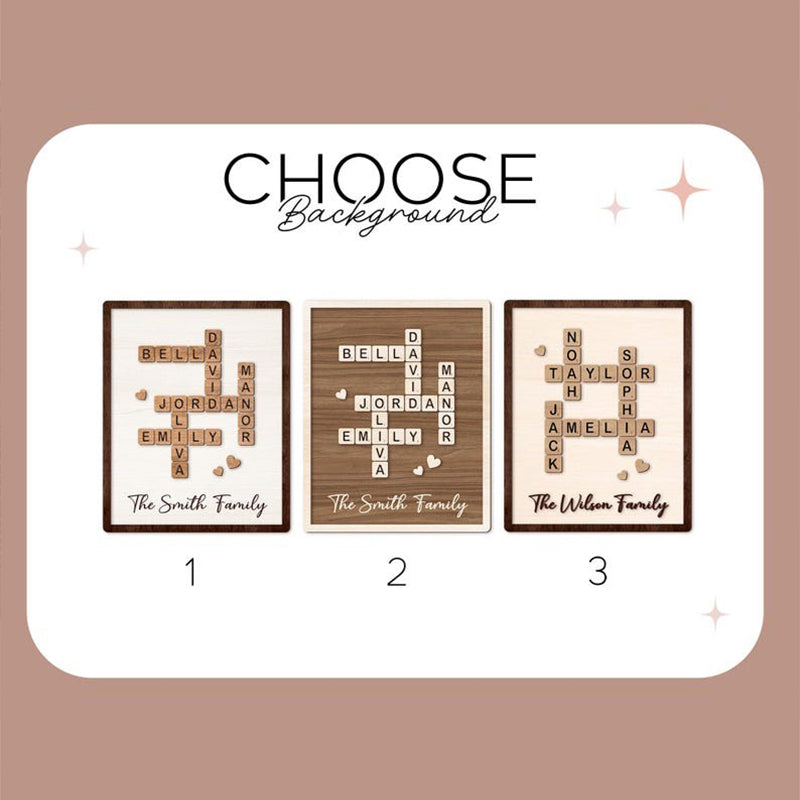 Personalized Family Puzzle Sign, Custom Family Name Sign