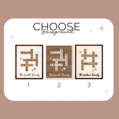 Personalized Family Puzzle Sign, Custom Family Name Sign