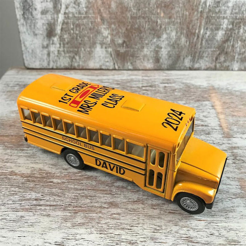 Personalized Alloy School Bus, Back To School Gifts for Kids
