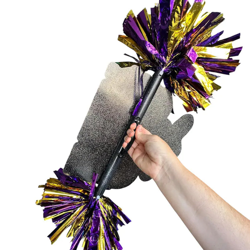 Volleyball Cheer Stick – Custom Spirit Sign with Pom Poms