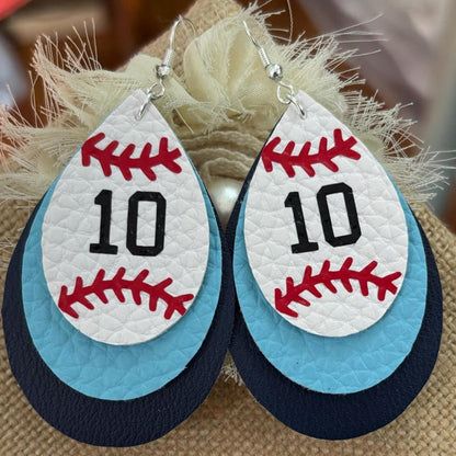 Custom baseball earrings, baseball gift, Game day earrings