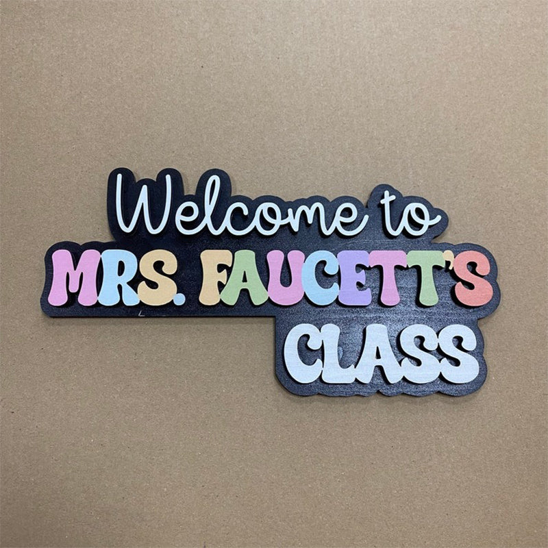 Personalized Teacher Name Doorframe Corner Sign
