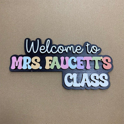 Personalized Teacher Name Doorframe Corner Sign