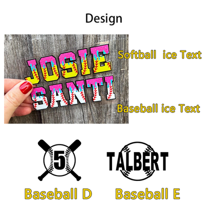 Baseball Softball Helmet Decal, Personalized, Baseball Softball Sticker