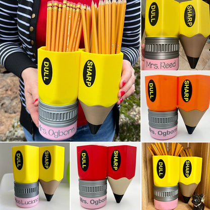 Pencil holder for primary school teachers desk sharp dull