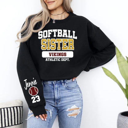 Custom Glitter Softball Nana Sweatshirt