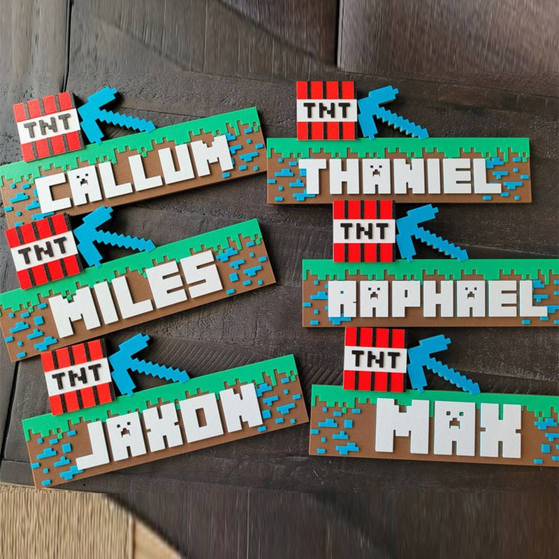 Name Sign Video Game Sign Last Name Sign Kids Room Sign Mine Sign Gamer Gift Kids Door Sign