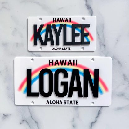 Hawaii License Plate Lei | License Plate Lei | Graduation Acrylic Sign