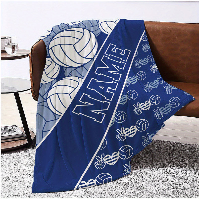 Volleyball Flannel Throw Blanket, Soft Comfortable Warm Blanket