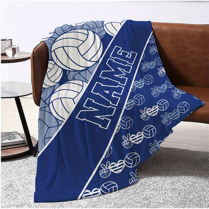 Volleyball Flannel Throw Blanket, Soft Comfortable Warm Blanket