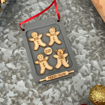 Custom Gingerbread Family Christmas Ornament 2025
