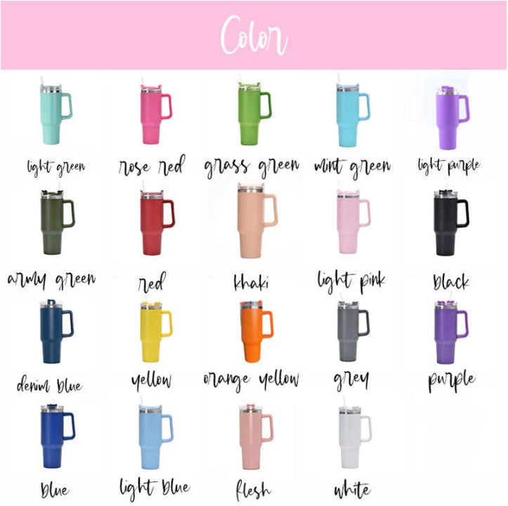 40 oz Rainbow Teacher Tumbler | Customized "Teach Love Inspire" | Insulated Educational Gift