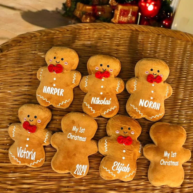 Personalized Gingerbread Plush Toys