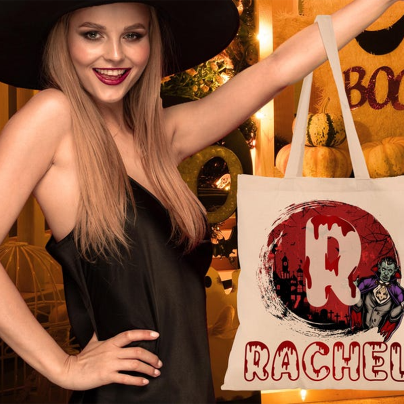 Personalized Halloween Tote Bag