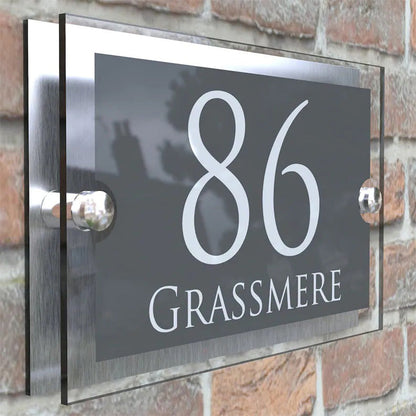 Acrylic Personalised Wall Plaque House Number Door Number Sign Plaque