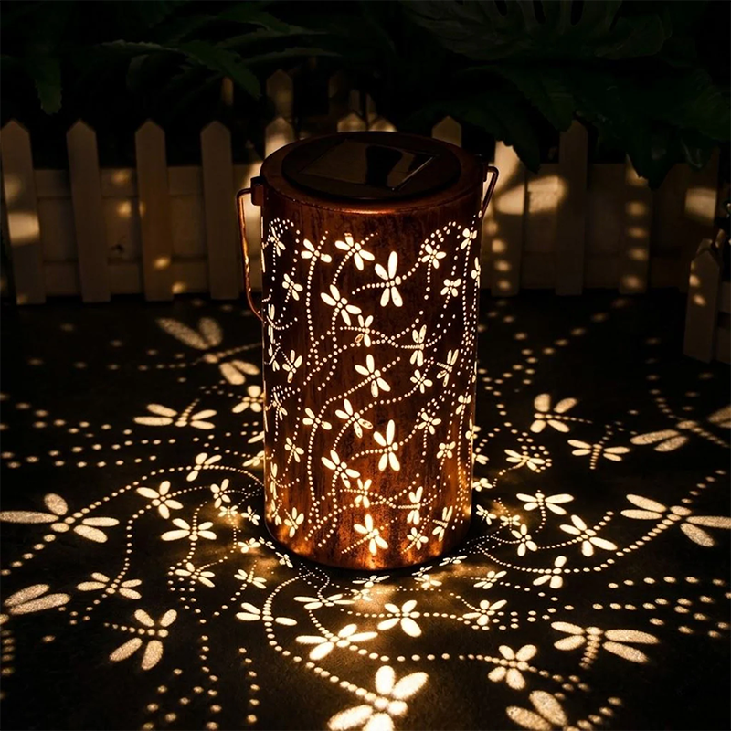 Metal Hanging Light, Shadow Casting Garden Decor